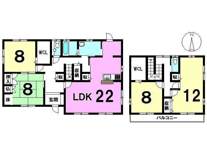 Floor plan. 29 million yen, 4LDK, Land area 928.75 sq m , Building area 151.99 sq m