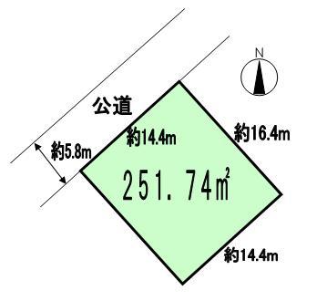 Compartment figure. Land price 2.4 million yen, Land area 251.74 sq m