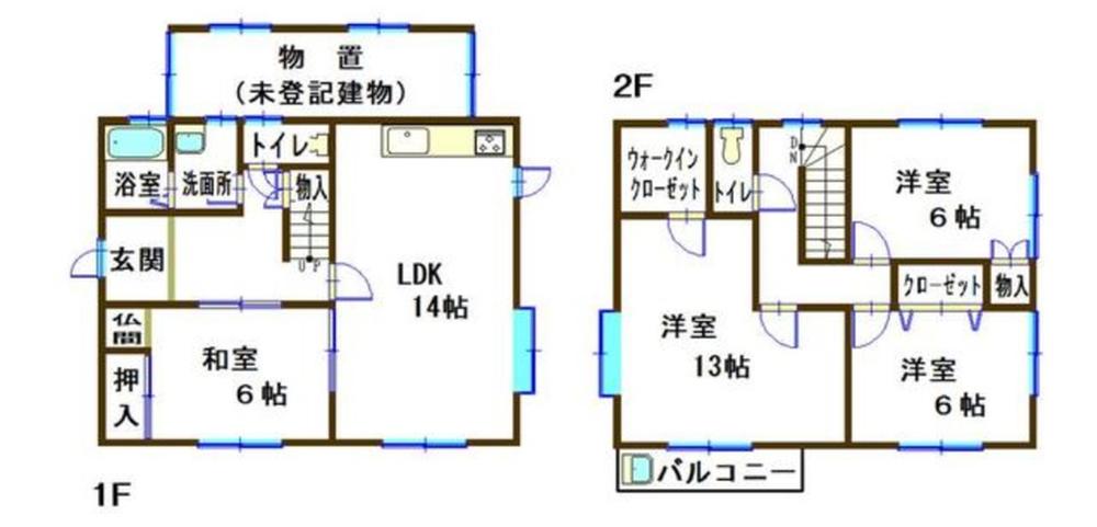 Floor plan. 15.7 million yen, 4LDK, Land area 236.26 sq m , Building area 126 sq m