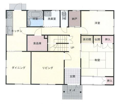 Floor plan. 14.9 million yen, 5LDK + 2S (storeroom), Land area 208.81 sq m , Building area 154.84 sq m 1 floor