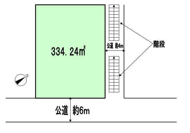 Compartment figure. Land price 3.9 million yen, Land area 334.24 sq m