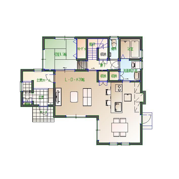 Floor plan. 26,800,000 yen, 4LDK, Land area 241.7 sq m , Building area 125.28 sq m   ※ Image view