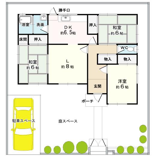 Floor plan. 8 million yen, 3LDK, Land area 256.67 sq m , Building area 81.75 sq m