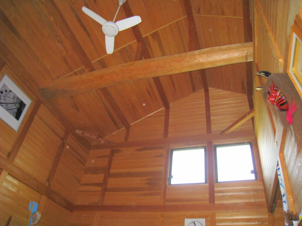 View photos from the dwelling unit. High ceilings Ceiling fans