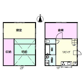 Floor plan. 8 million yen, 1LDK + S (storeroom), Land area 285 sq m , Building area 59.56 sq m atrium ・ loft