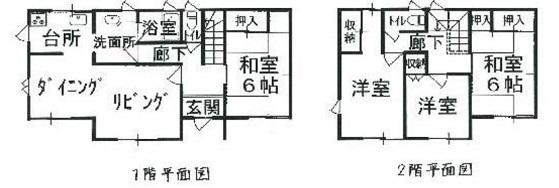 Floor plan. 8,880,000 yen, 4LDK, Land area 216.58 sq m , Building area 116.98 sq m