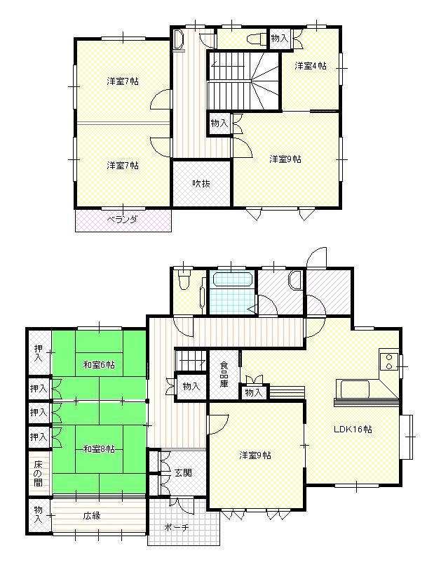 Floor plan. 13.8 million yen, 7LDK, Land area 392.17 sq m , Building area 170.58 sq m