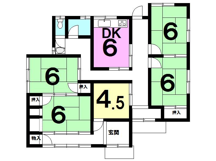 Floor plan. 5.8 million yen, 5DK, Land area 192.2 sq m , Building area 101.94 sq m