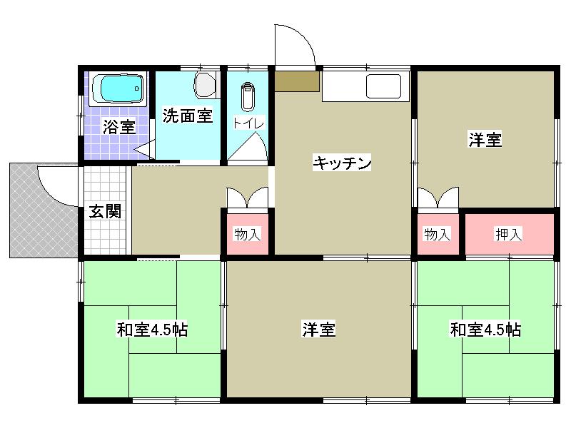 Floor plan. 8.7 million yen, 4DK, Land area 207.56 sq m , Building area 71.02 sq m