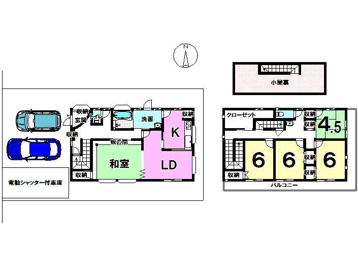 Floor plan. 26,800,000 yen, 5LDK+S, Land area 245.79 sq m , Building area 155.86 sq m
