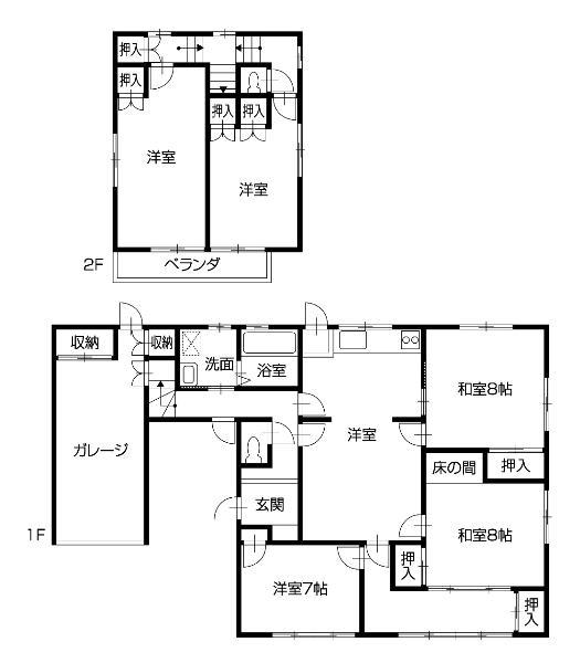 Floor plan. 14.8 million yen, 5LDK, Land area 306.53 sq m , Building area 147.4 sq m