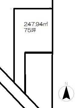 Compartment figure. Land price 10.5 million yen, Land area 247.94 sq m