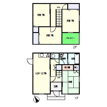 Floor plan. 18.5 million yen, 4LDK, Land area 150.07 sq m , Building area 105 sq m 4LDK