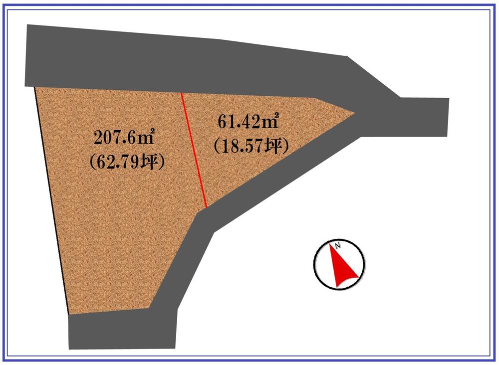 Compartment figure. Land price 9.8 million yen, Land area 269.02 sq m Figure