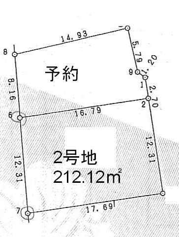 Compartment figure. Land price 11,548,000 yen, Land area 212.12 sq m