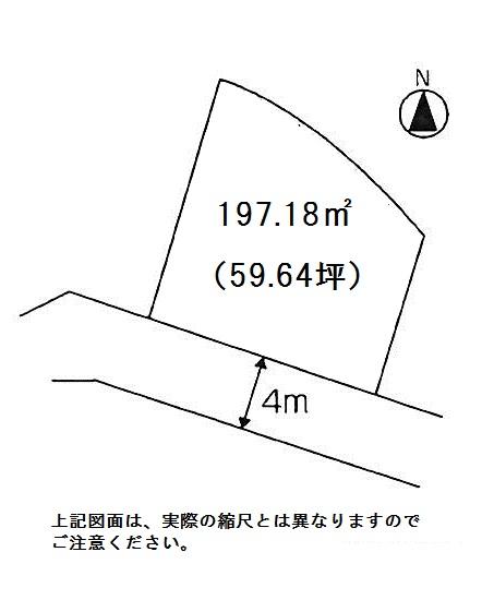 Compartment figure. Land price 5,964,000 yen, Land area 197.18 sq m