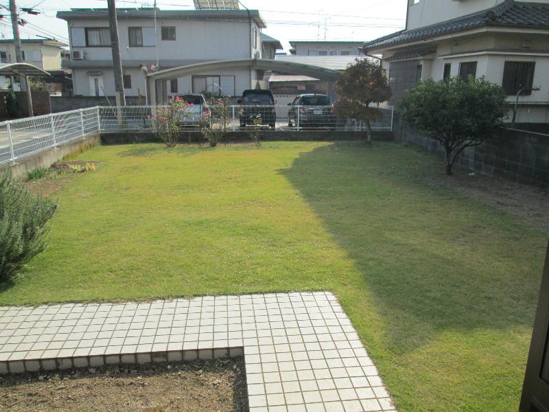 Garden. Garden view from the front door