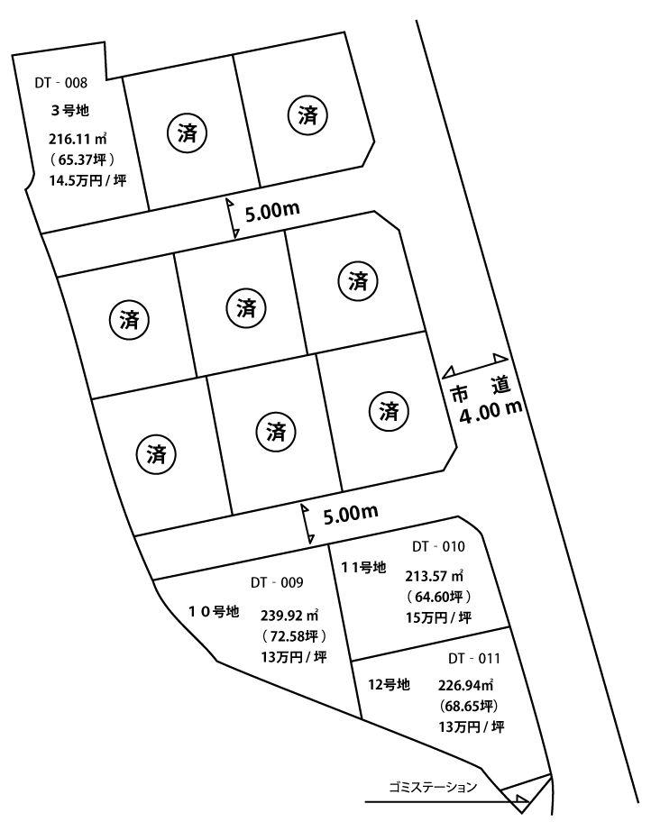 Compartment figure. Land price 9,435,000 yen, Land area 239.92 sq m 10 issue areas