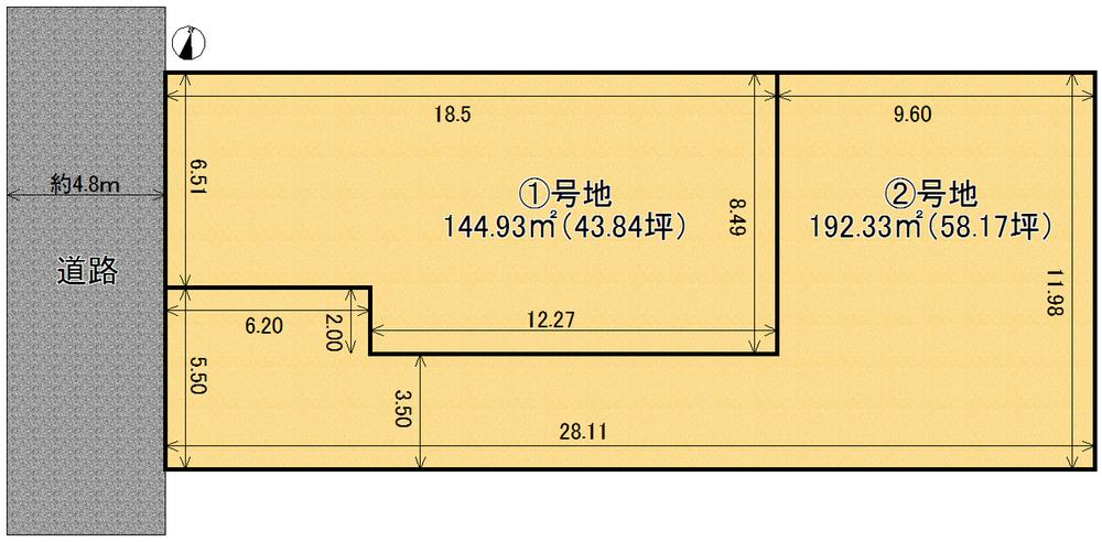 Compartment figure. Land price 9,756,000 yen, Land area 195.49 sq m