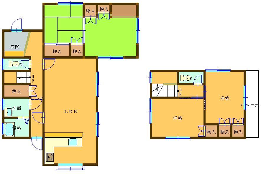 Floor plan. 15.8 million yen, 4LDK, Land area 214.45 sq m , Building area 111.79 sq m