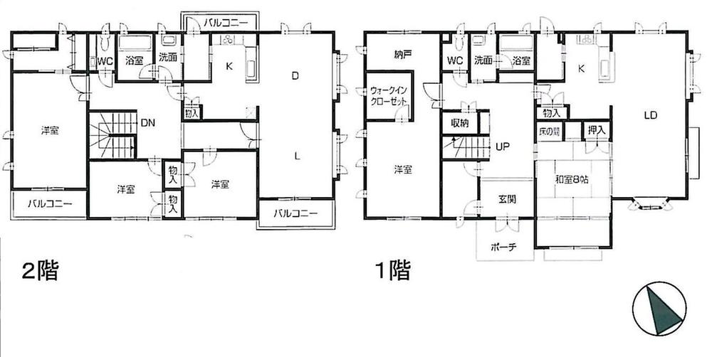 Floor plan. 54,800,000 yen, 5LLDDKK, Land area 410.47 sq m , Building area 260.84 sq m site (August 2013) Shooting