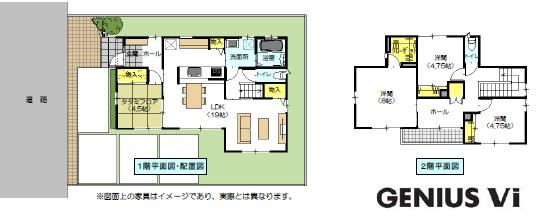 Other building plan example. Building plan example (Hakuraku cho C No. land)