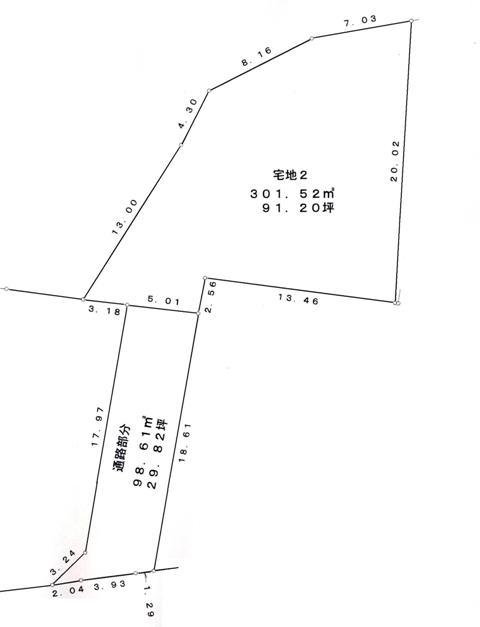 Compartment figure. Land price 10,944,000 yen, Land area 301.52 sq m
