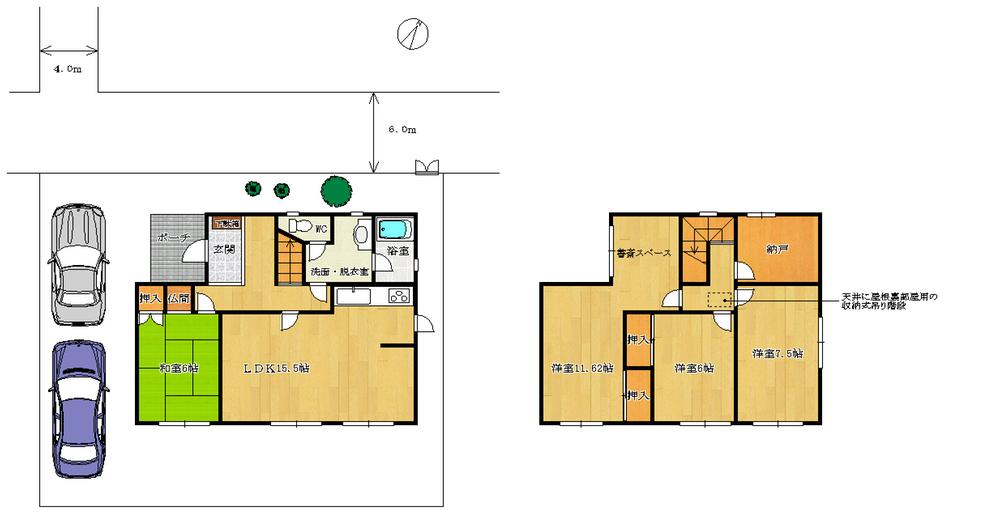 Floor plan. 18,800,000 yen, 4LDK + S (storeroom), Land area 170.29 sq m , Building area 117.98 sq m