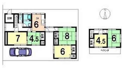 Floor plan. 7.8 million yen, 5DK, Land area 272.51 sq m , Building area 109.24 sq m