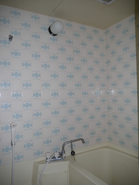 Bath. Retro tile is pretty bathroom