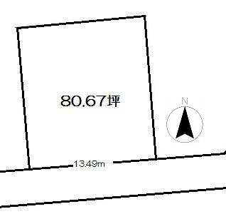Compartment figure. Land price 9.9 million yen, Land area 266.68 sq m