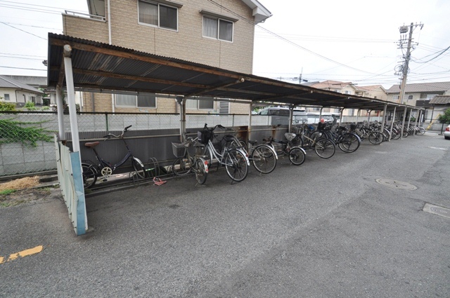 Parking lot. Large difference in as not as also there Bicycle, Moreover, it is roofed