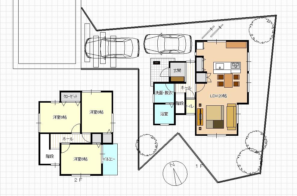 Floor plan. 12.8 million yen, 3LDK, Land area 150.81 sq m , Building area 91.07 sq m