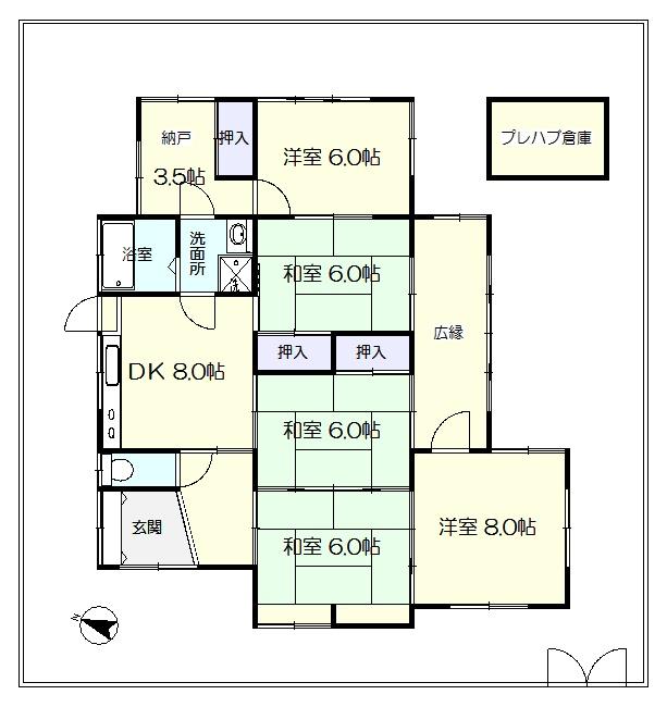 Floor plan. 11.8 million yen, 5DK + S (storeroom), Land area 273.86 sq m , Building area 106.67 sq m 5DK! ! Also Japanese-style room ・ Western-style is also all but 6 quires more ^^