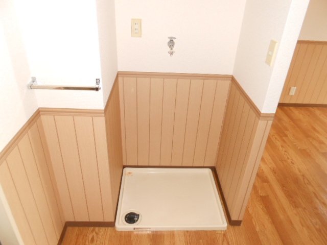 Washroom. It is indoor washing machine Storage!