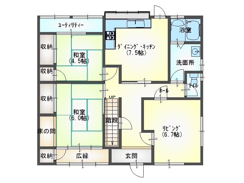 Floor plan. 12.5 million yen, 7DK, Land area 165.3 sq m , Building area 142.77 sq m 1 floor