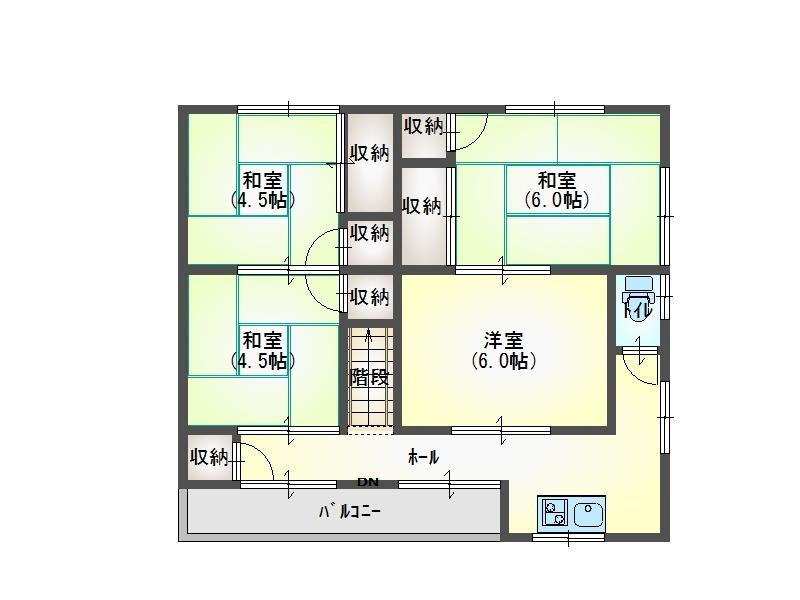 Floor plan. 12.5 million yen, 7DK, Land area 165.3 sq m , Building area 142.77 sq m 2 floor