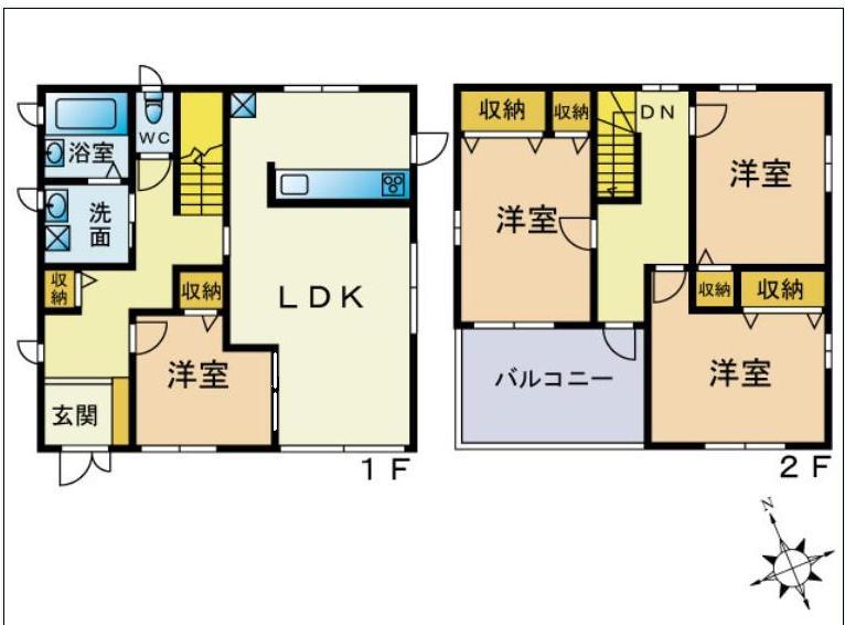 Floor plan. 23.2 million yen, 4LDK, Land area 154.06 sq m , Building area 100.81 sq m