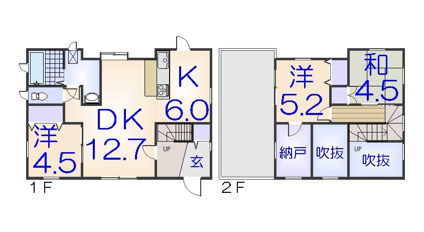Floor plan. 18,800,000 yen, 3LDK + S (storeroom), Land area 152.31 sq m , Building area 85.29 sq m