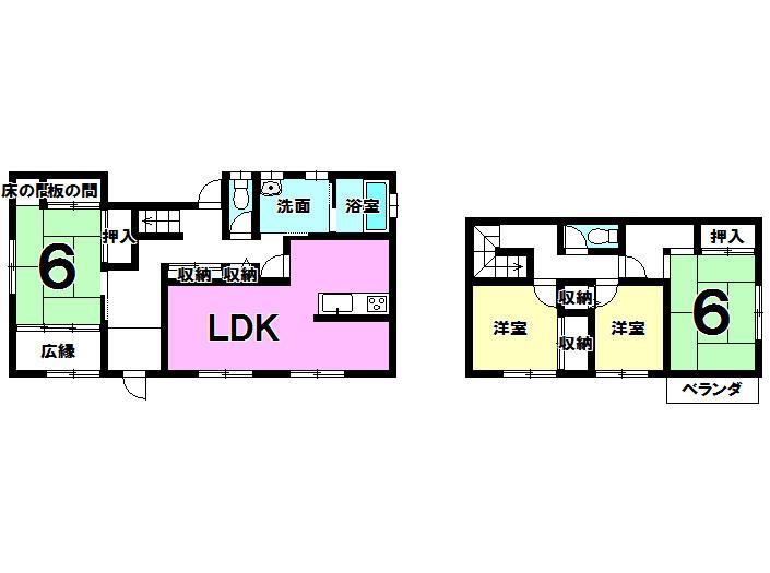 Floor plan. 25,800,000 yen, 4LDK, Land area 201.66 sq m , Building area 128.5 sq m