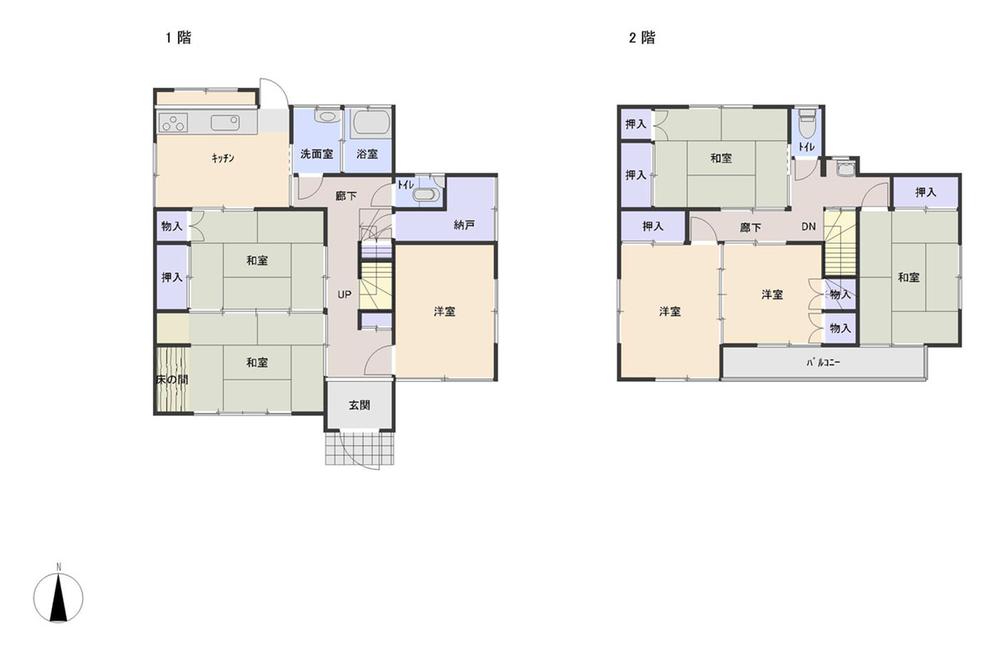 Floor plan. 10.5 million yen, 7DK, Land area 117 sq m , Building area 121.85 sq m