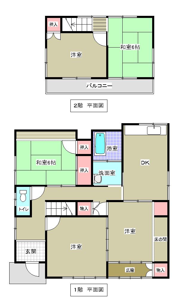 Floor plan. 7.6 million yen, 5DK, Land area 194.14 sq m , Building area 117.5 sq m 5DK