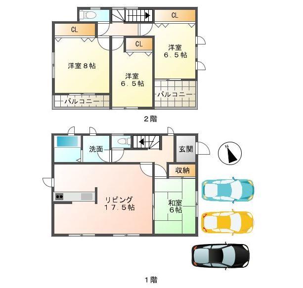 Floor plan. 27,800,000 yen, 3DK, Land area 178.48 sq m , Building area 105.98 sq m