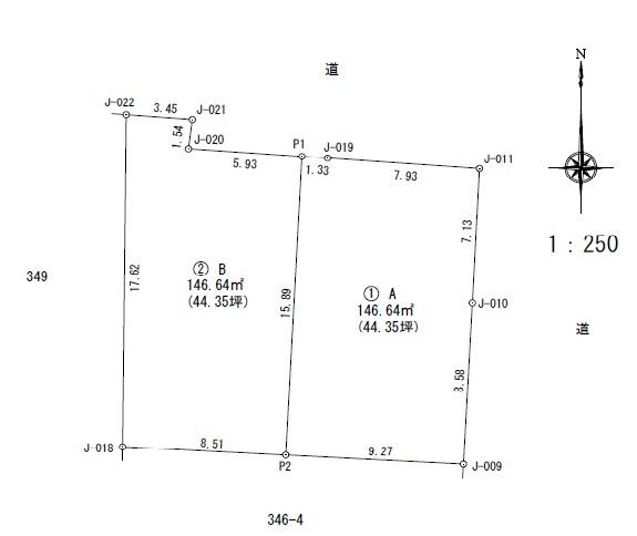 Compartment figure. Land price 12,860,000 yen, Land area 293.28 sq m