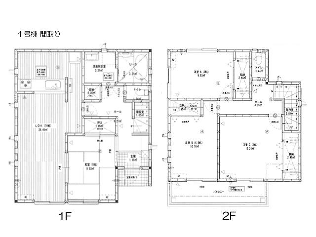 Floor plan. (No. 1), Price 28.8 million yen, 4LDK, Land area 216.02 sq m , Building area 105.99 sq m