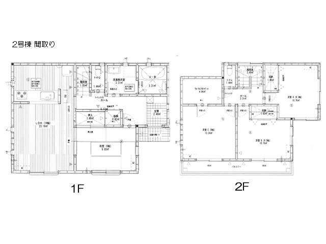 Floor plan. (No. 2), Price 28.8 million yen, 4LDK, Land area 157.06 sq m , Building area 103.5 sq m