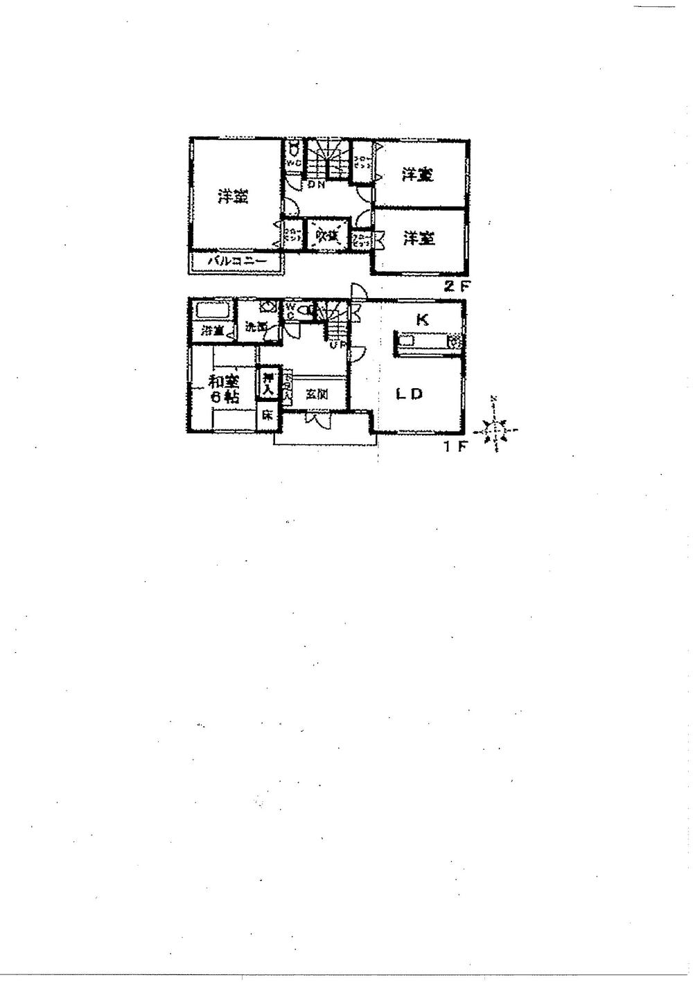 Floor plan. 22,800,000 yen, 4LDK, Land area 207.2 sq m , Building area 106.82 sq m