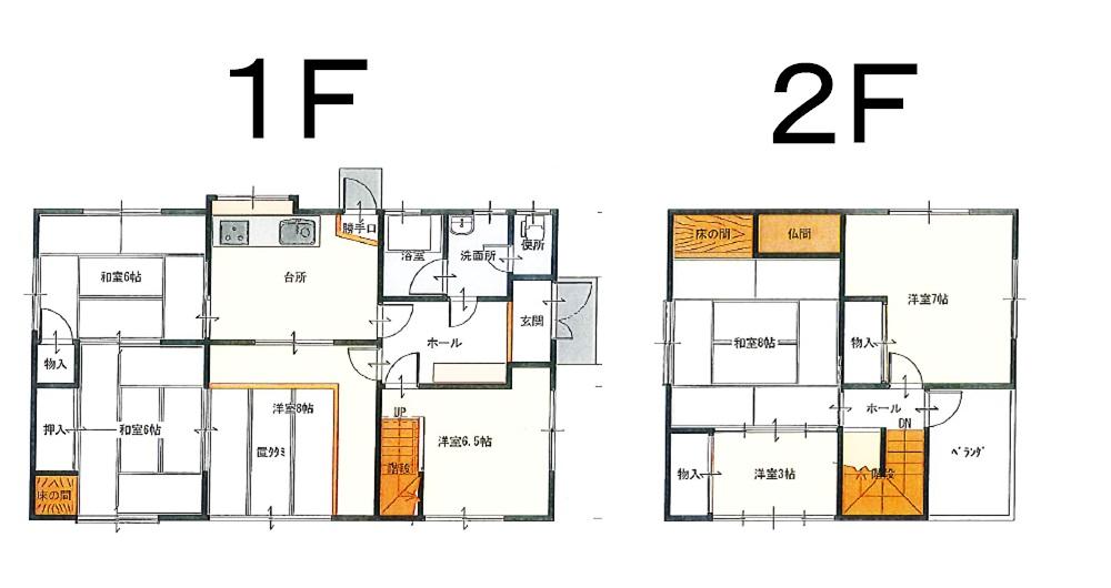 Floor plan. 8.5 million yen, 6LK, Land area 223.27 sq m , And the building area 119.54 sq m 6LK, Number of rooms is located in the well