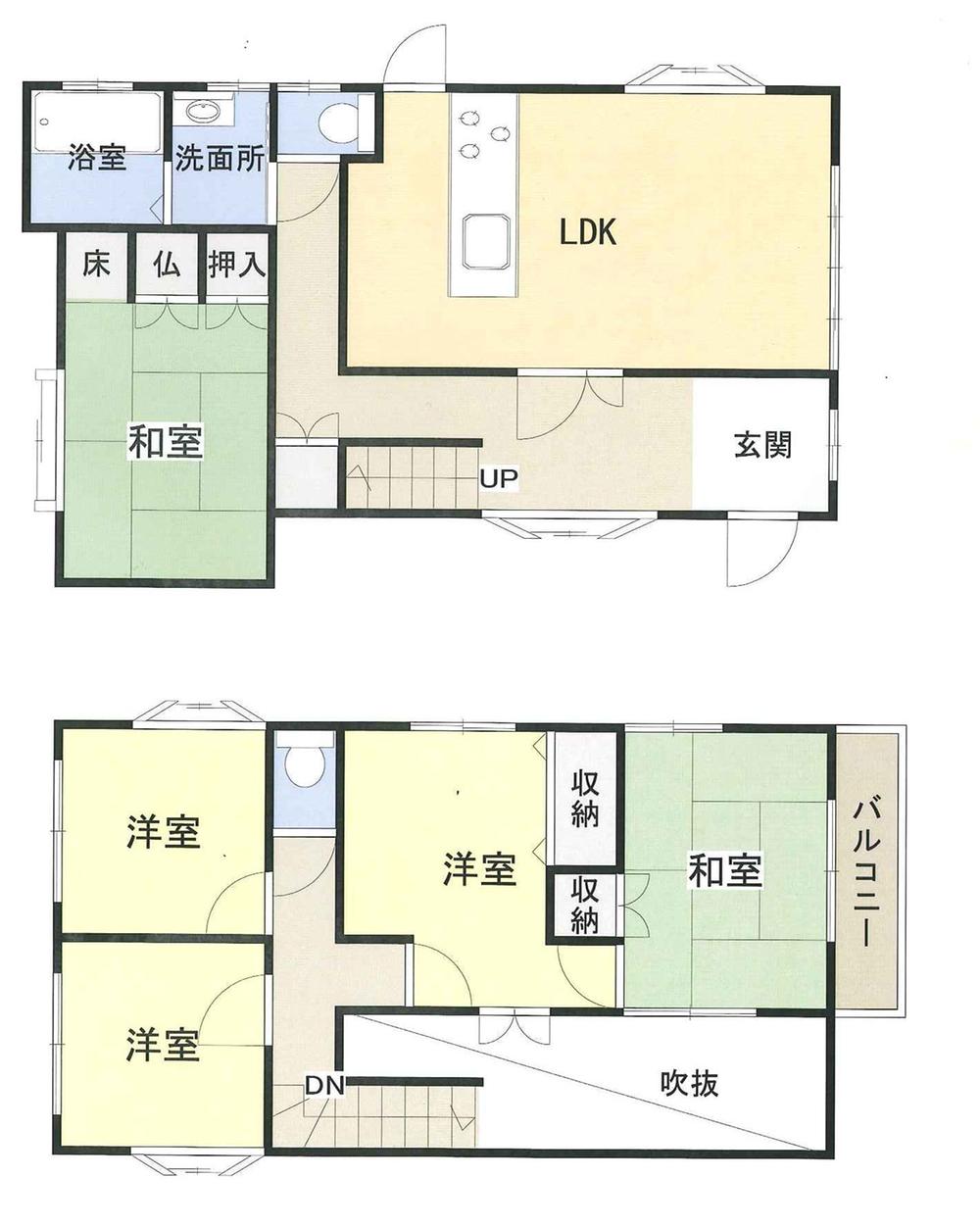 Floor plan. 14.6 million yen, 5LDK, Land area 195 sq m , Building area 124 sq m