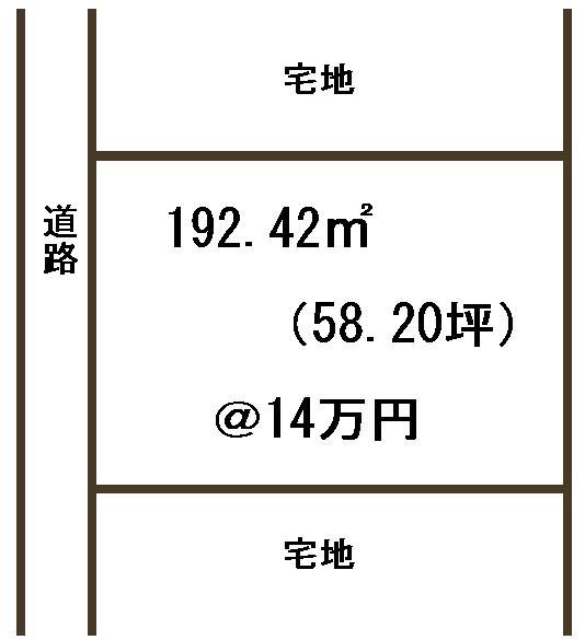 Compartment figure. Land price 8,148,000 yen, Land area 192.42 sq m
